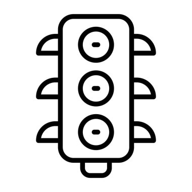 Trafik ışıkları simgesi, vektör çizimi