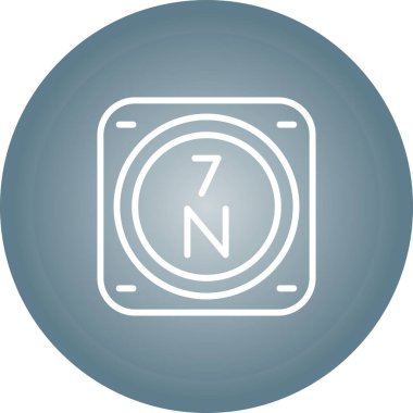 Nitrojen, N, kimyasal periyodik element simgesi. Periyodik tablonun kimyasal elementi