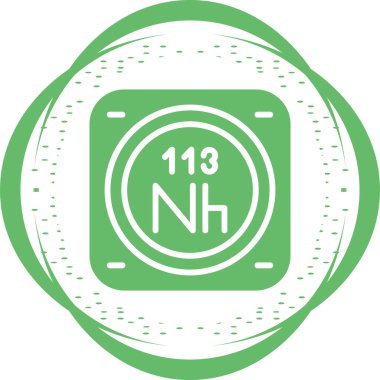 Periyodik tablonun kimyasal elementinin web illüstrasyonu