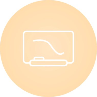 Etkileşimli beyaz tahta simgesi, vektör illüstrasyonu