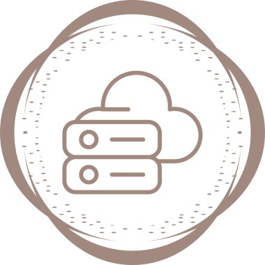 Dosya Sunucu simgesi, vektör illüstrasyonu 