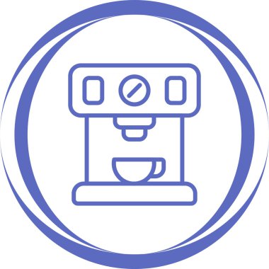 Kahve Yapıcı web simgesi vektör illüstrasyonu 