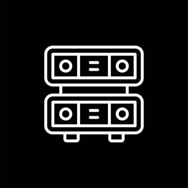 Sunucu simgesinin vektör illüstrasyonu 