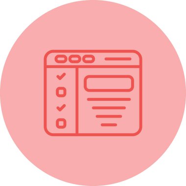 Tasarım Özeti. Web simgesi basit illüstrasyon   