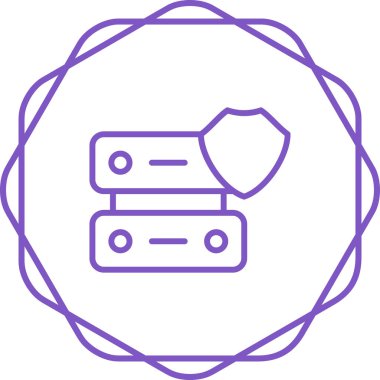 Veri Yönetimi vektör çizgisi tasarım simgesi