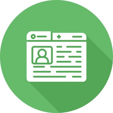 Profil. Web simgesi basit illüstrasyon