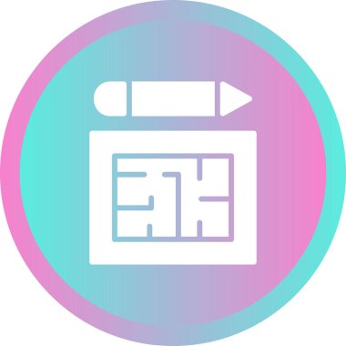 Blueprint web simgesi, basit illüstrasyon