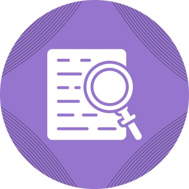 Büyüteç cam ağ ikonu vektör illüstrasyonlu belge