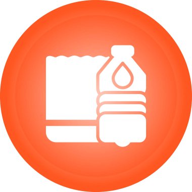 Acil yiyecek web simgesi vektör illüstrasyonu