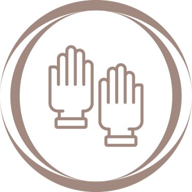 kauçuk eldiven simgesi web basit illüstrasyon