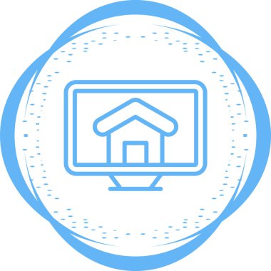 Masaüstü ekranı. Web simgesi basit illüstrasyon