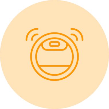 Robot elektrik süpürgesi simgesinin web illüstrasyonu