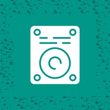 Harddrive web simgesi, basit vektör illüstrasyonu