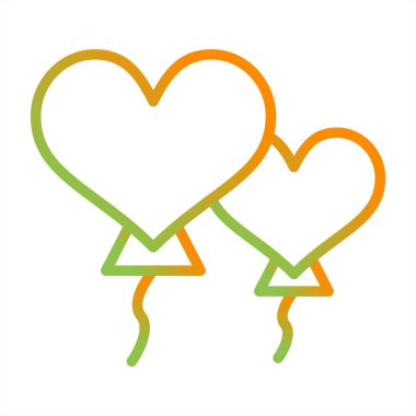 balonlar kalp şeklinde vektör illüstrasyonu 