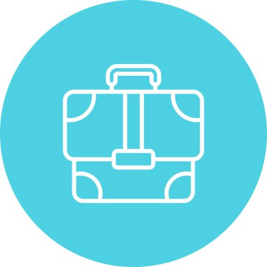 Evrak çantası işareti, portföy düğmesi, çanta veya bavul simgesi. 