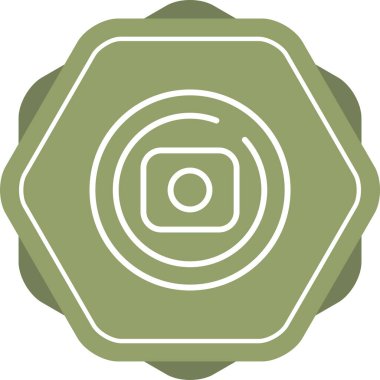 Kayıt Çemberi Simgesi, vektör illüstrasyonu 