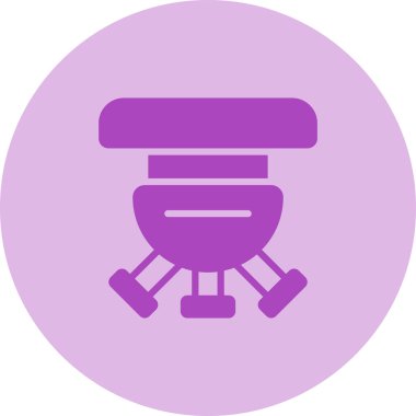 mikroskop mercek simgesi, web illüstrasyonu basit tasarım