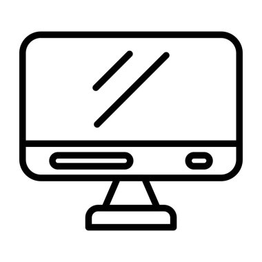 Monitör. Web simgesi basit illüstrasyon