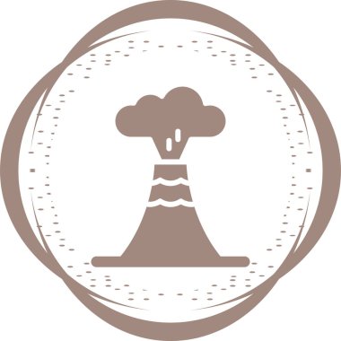 Volkan Web simgesi, vektör illüstrasyonu