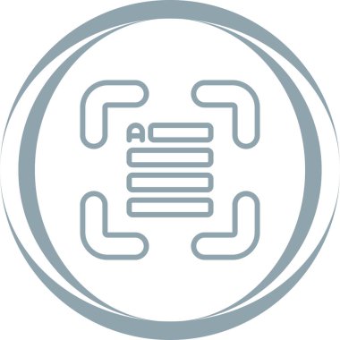 Metin Kutusu, belge ikonu vektör illüstrasyonu 