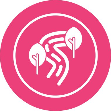 Nehir Web simgesi vektör illüstrasyonu