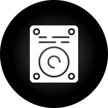 Harddrive web simgesi, basit vektör illüstrasyonu