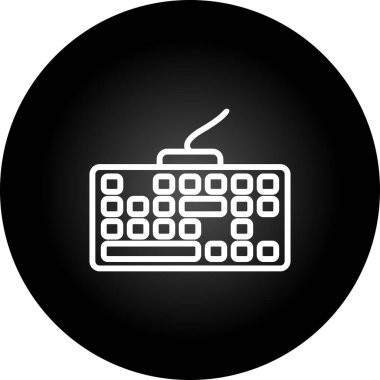 Modern Klavye simgesinin vektör çizimi      