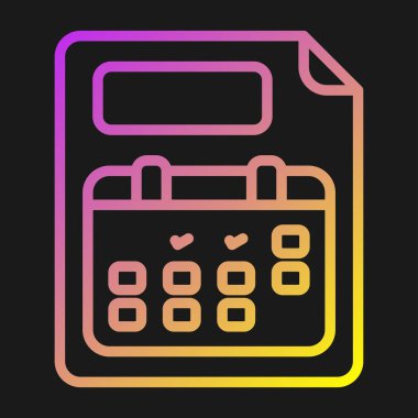Planlayıcı Web simgesi vektör illüstrasyonu
