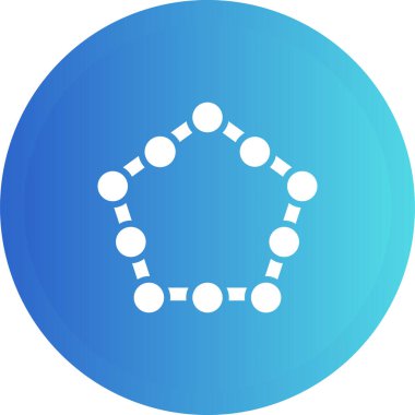 Yuvarlak köşeli altı köşeli simge ana hatlı vektör çizimi düz resim biçimi