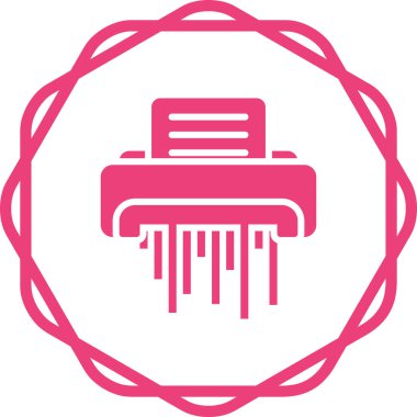 Kağıt öğütücü. Web simgesi basit tasarım              