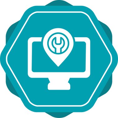 bilgisayar simgesi, vektör illüstrasyonu basit tasarım