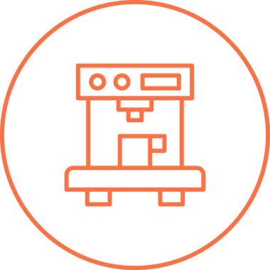 Kahve Makinesi web simgesi, basit vektör illüstrasyonu