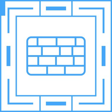 Firewall web simgesinin vektör illüstrasyonu      