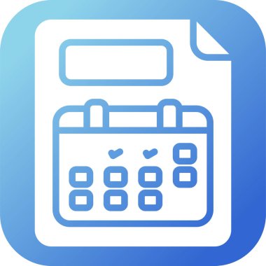 Planlayıcı Web simgesi vektör illüstrasyonu