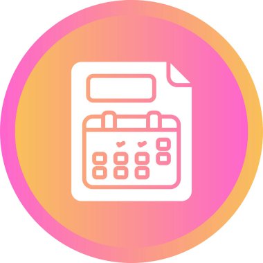 Planlayıcı Web simgesi vektör illüstrasyonu