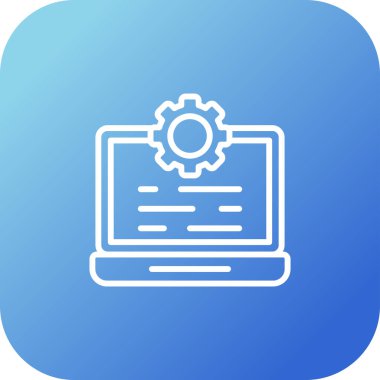 laptop ide simgesi, vektör illüstrasyonu basit tasarım