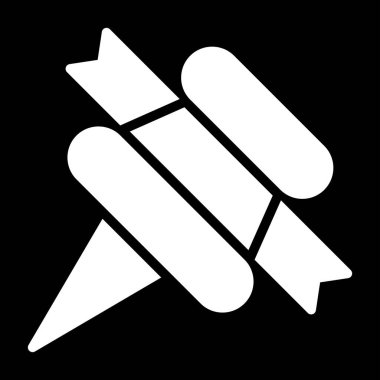 Kurdeleli Pushpin. Web basit illüstrasyonu