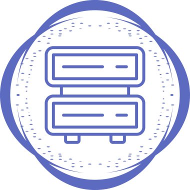 Sunucu simgesinin vektör illüstrasyonu 