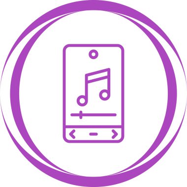 Müzik çalar simgesinin vektör illüstrasyonu