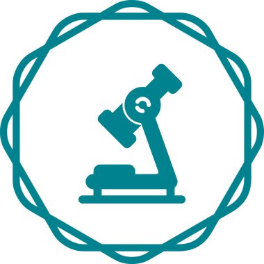 mikroskop simgesi, web illüstrasyonu basit tasarım
