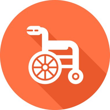 tekerlekli sandalye simgesi basit illüstrasyon 