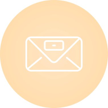 Damga simgesiyle Zarfın vektör illüstrasyonu