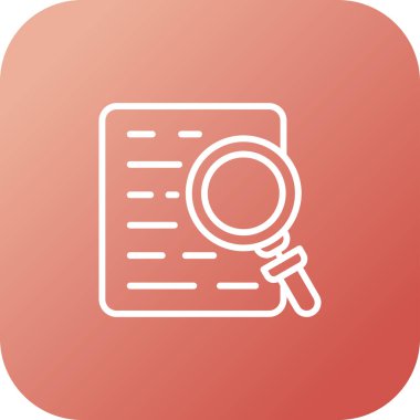 Büyüteç cam ağ ikonu vektör illüstrasyonlu belge