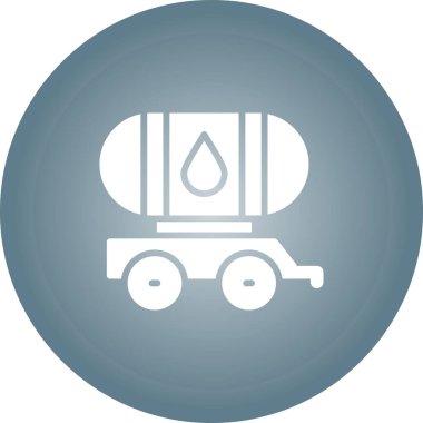 Tanker Kamyonu ikon vektör illüstrasyonu 