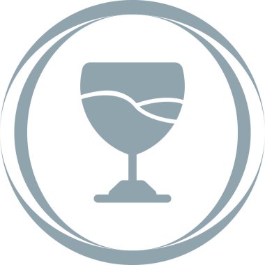 Şarap kadehi. Basit web tasarımı illüstrasyonu