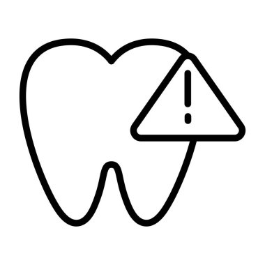 Diş acil durumu. Web simgesi basit illüstrasyon