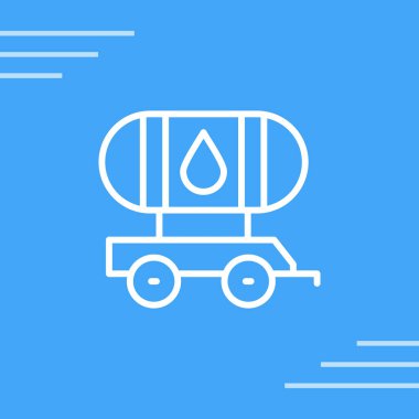 Tanker Kamyonu ikon vektör illüstrasyonu 