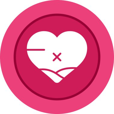 kalp ağı simgesi basit illüstrasyon 