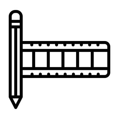 Film Düzenleme Web simgesi vektör illüstrasyonu