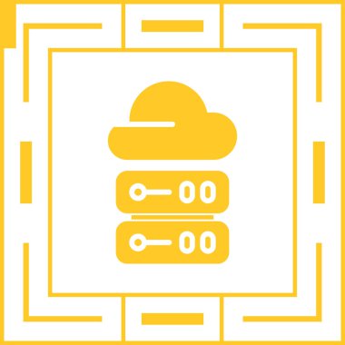bulut hesaplama simgesi, vektör illüstrasyonu